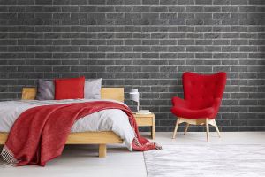 Brick slips, exterior / interior, black, Amstel Midnight