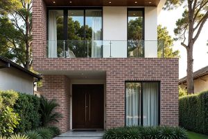 Brick slips, exterior / interior, red, Royal Russet