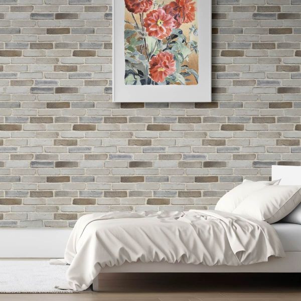 Brick slips, exterior / interior, white, Chester Prairie Fog