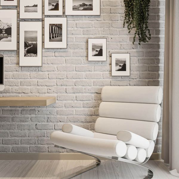 Brick slips, exterior / interior, white, Chester White