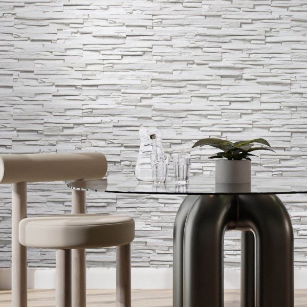 Stone cladding, exterior / ineterior, white, Sienna White