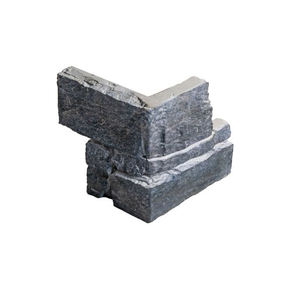 Corner stone cladding, exterior / interior, grey, Rugged Ledgestone Grey