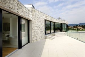 Stone cladding, exterior / interior, white, Brasilia Arctic