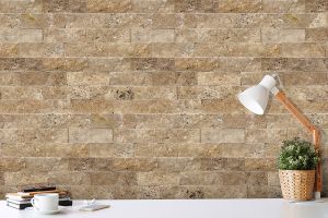 Natural stone cladding, travertine, exterior / interior, beige, Noce
