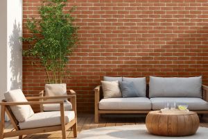 Brick slips, exterior / interior, red, Noble 75