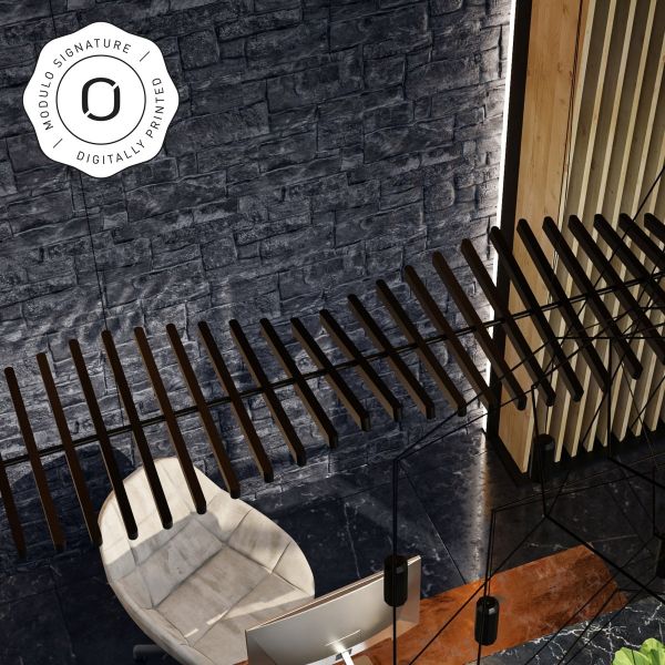 Stone cladding, exterior / interior, grey, Rugged Ledgestone Grey