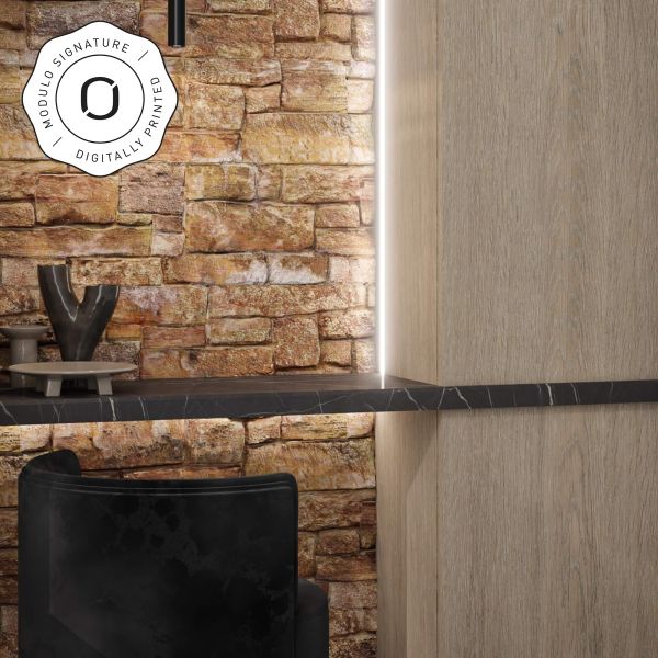 Stone cladding exterior / interior, multicolor, Rugged Ledgestone Orient