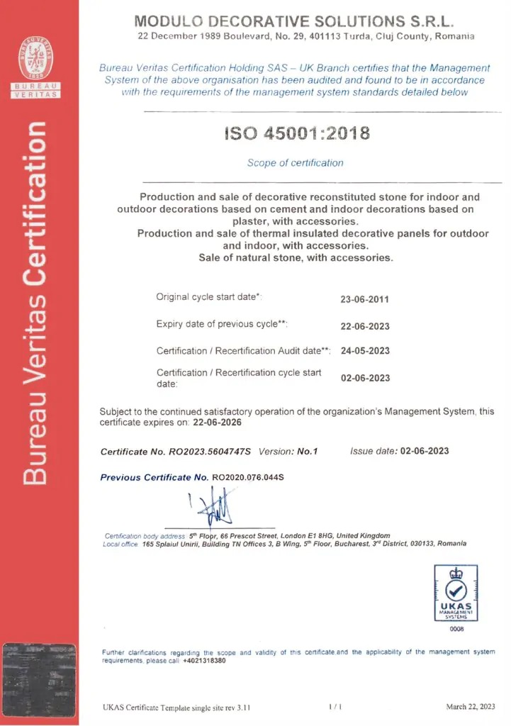 ISO 45001 Certificate